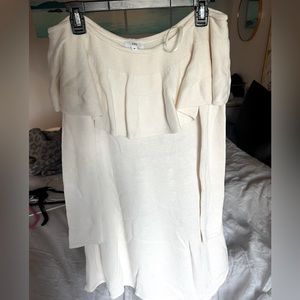 LPA white/ cream knit off the shoulder sweater dress size M